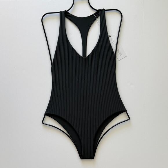 Boys + Arrows Other - NWT Boys+Arrows Bad News Beck One Piece Swimsuit Iron Charcoal XS Plunge $220